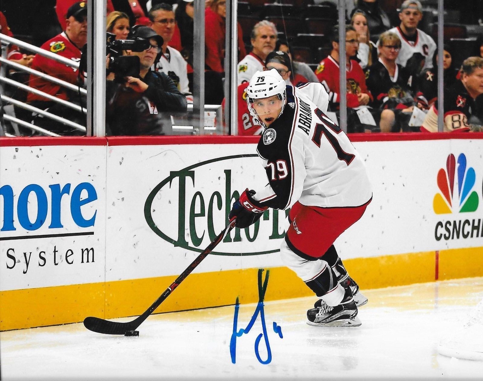 Vitalii Abramov signed Columbus Blue Jackets 8x10 Photo Poster painting autographed