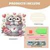 Diamond Painting Acrylic Owl in Cup Tabletop Home Decoration