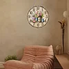 2D DIY Acrylic Vintage Vase Diamond Art Painting Clock Pendant w/ Clock Function