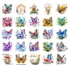 (US Only)50pcs Butterfly Heat Transfer Vinyl Patch Stickers for T-Shirt Iron On Stickers