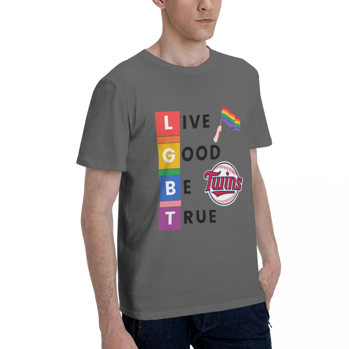 Minnesota Twins LGBT Pride Cotton Men's T-Shirt