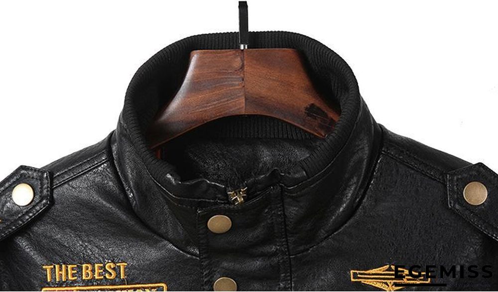 Faux Leather Jacket Men Windproof Outwear Military Army Pilot Bomber PU Leather Jacket Coat 6XL | EGEMISS