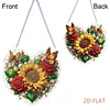 Valentine Day 2D Flat DIY Diamond Art Pendant Diamond Painting Set (Sunflower)