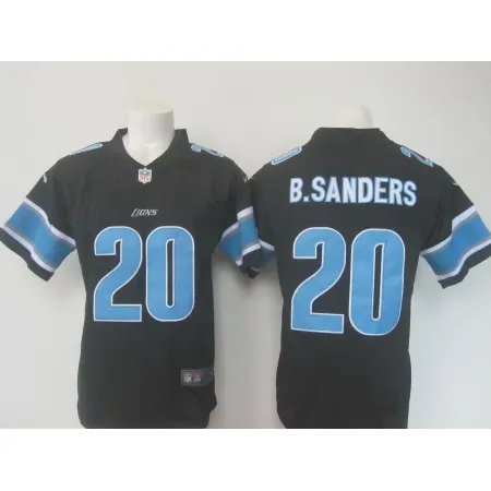 Men's  Lions #20 Barry Sanders Black Limited Rush Stitched NFL Jersey