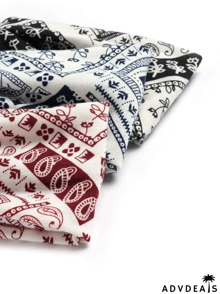 3pcs Paisley Print Hair Band