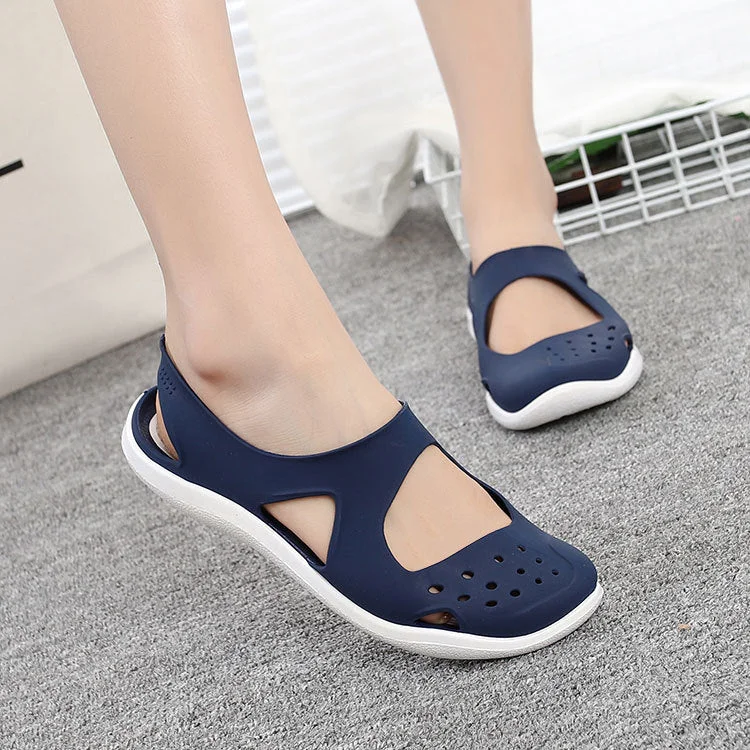 Women's Sandals 2021 Fashion Lady Girl Sandals Summer Women Casual Jelly Shoes Sandals Hollow Out Mesh Flats Beach Sandals