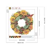 >SALE<5D DIY Partial Special Shaped Drill Diamond Painting Sunflower Wreath Kit30x30cm