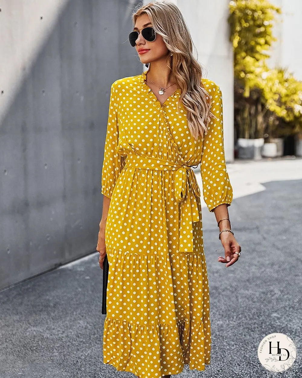 Women's Spring and Summer Classic Polka Dot Print Dress Women