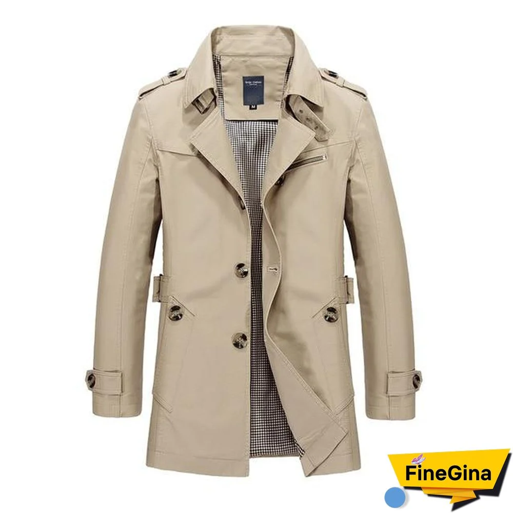 Long Leather Trench Coat Men New Men's Spring Casual Jacket Windbreaker Outerwear High Quality Fashion Long Coat