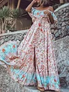 Floral Printed Off-The-Shoulder Maxi Dresses
