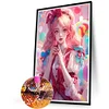 Candy Pink Girl - Round AB Drills Diamond Painting(65*45cm)