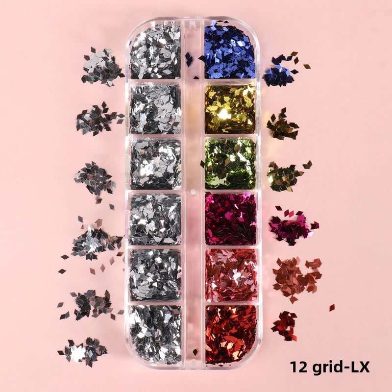 Nail Sequ Glitter Online Red Hot Boxed Nail Glitter Gathered Aurora Laser Sequ Boxed
