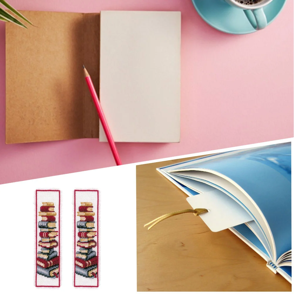 14ct 2-Strand Double-sided Counted Cross Stitch Bookmark - Book(18*6cm)