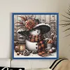 Christmas Snowman-11CT Stamped Cross Stitch 40*40cm/15.75*15.75in tapestrymarket