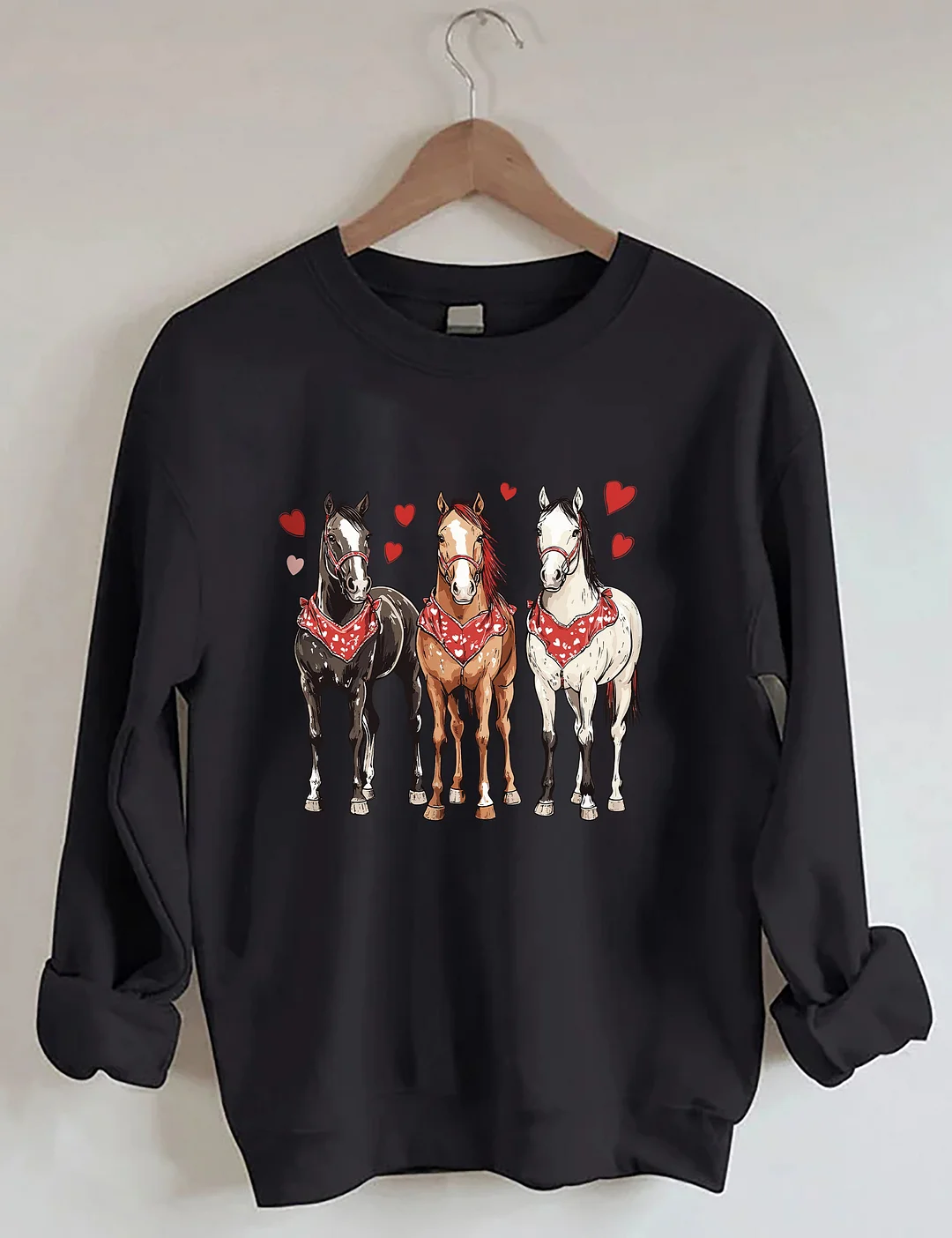 Valentine's Day Horse Sweatshirt