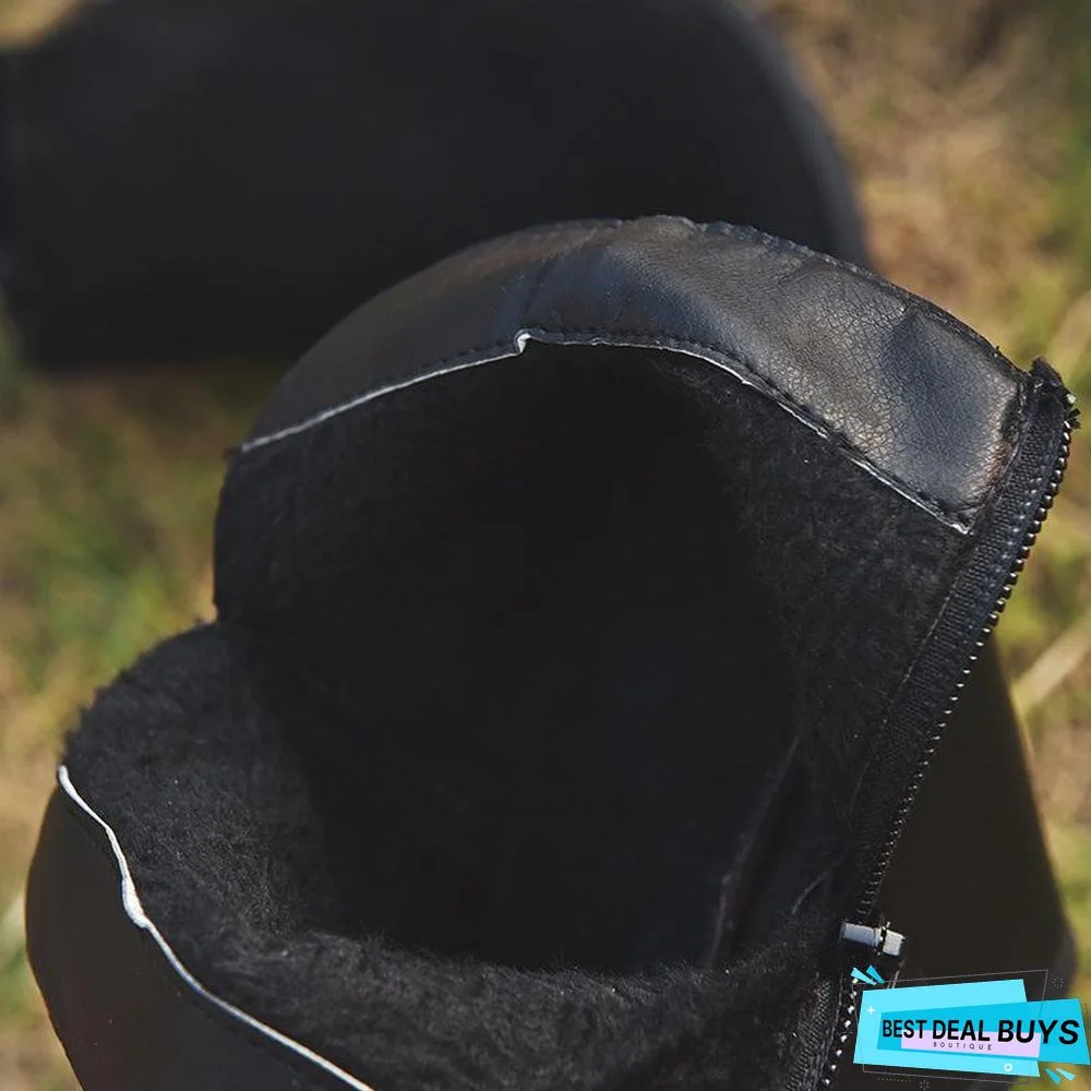 Wedge Fashion Side Zipper Ankle Boots