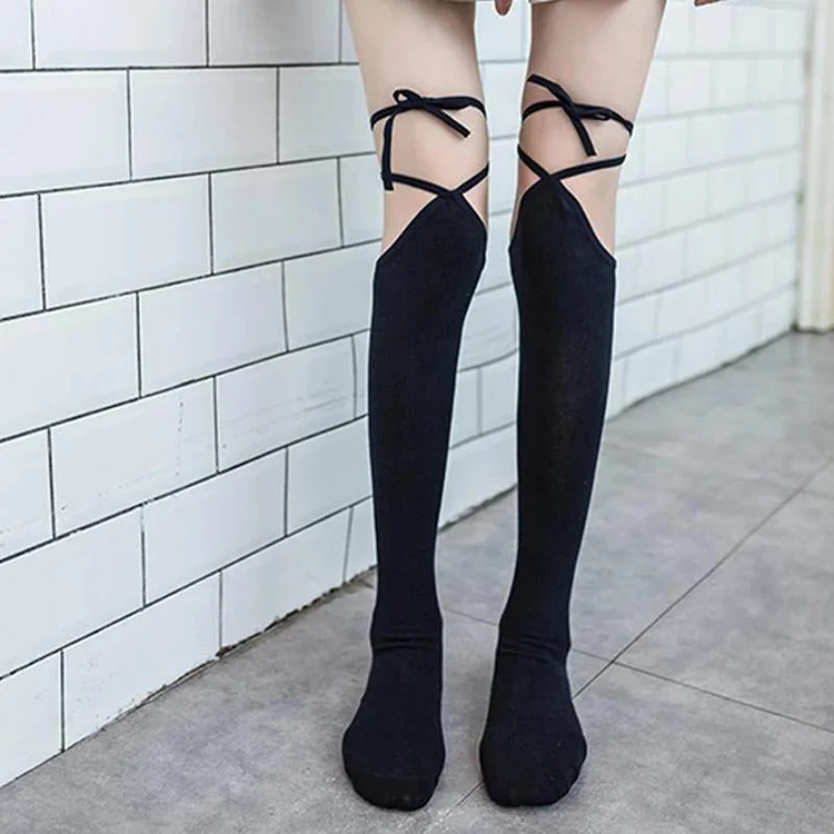 Lolita Strap Over Knee Socks