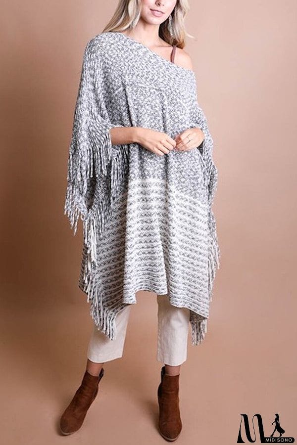 MidiSono - Sweet And Innocent Chenille Poncho Top