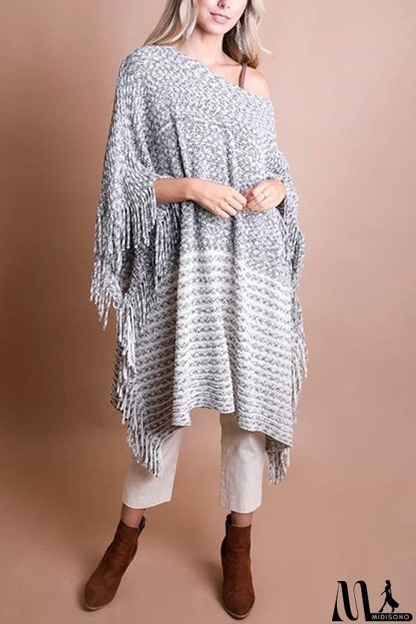 MidiSono - Sweet And Innocent Chenille Poncho Top