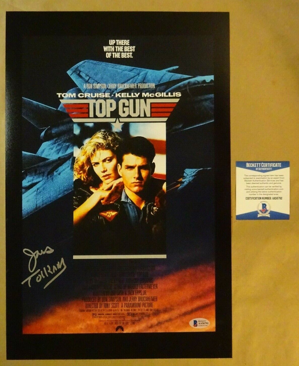 Signed JAMES TOLKAN Autographed TOP GUN Photo Poster painting 11x17