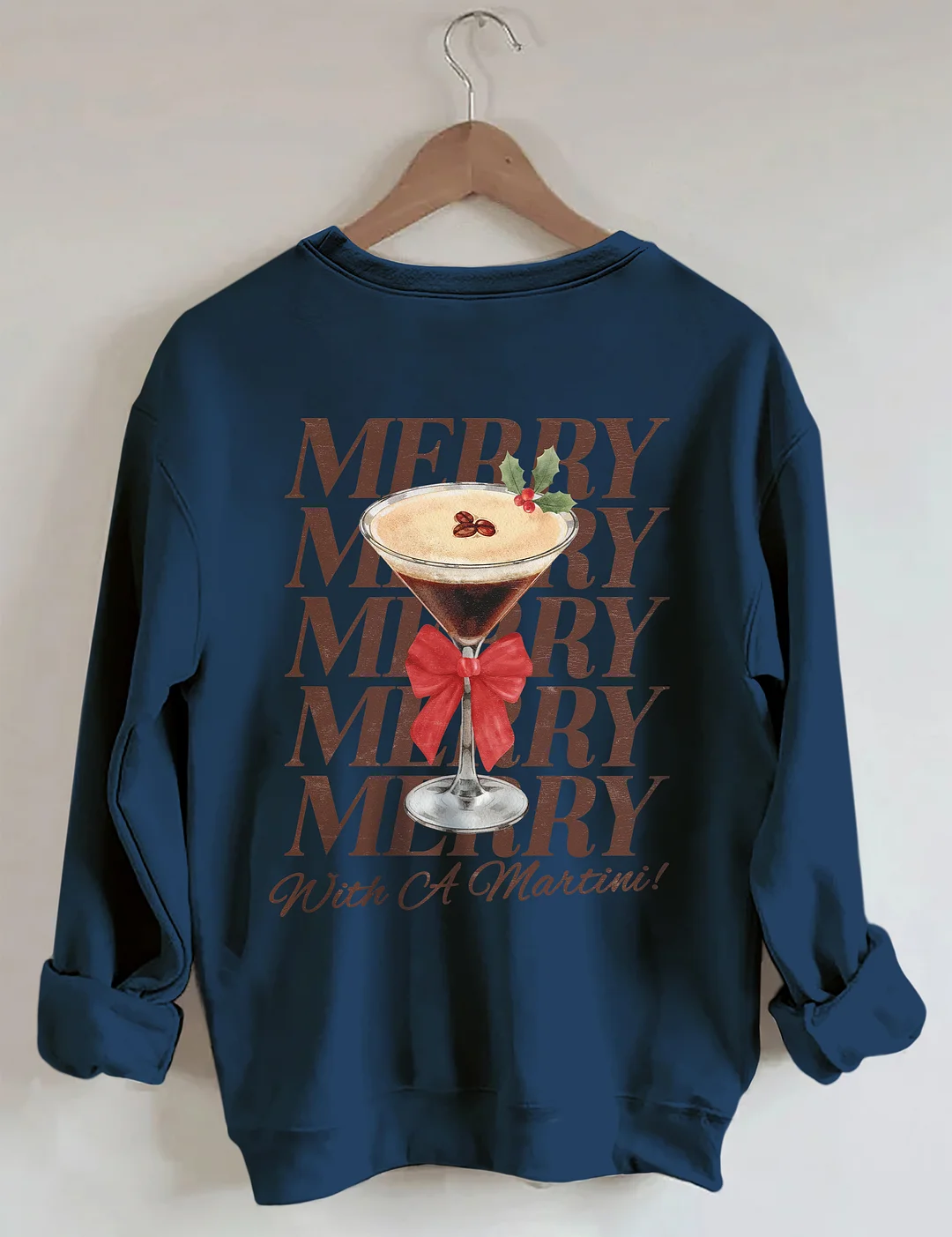 Merry With A Martini Espresso Martini Sweatshirt 