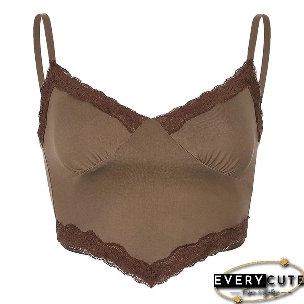 Vintage Retro y2k Crop Tops for Women Sexy Backless Ribbed Lace-up Camisole Harajuku Aesthetic 90s Halter Tops Tee Cuteandpsycho