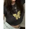 Fancy Club Butterfly Crop Top