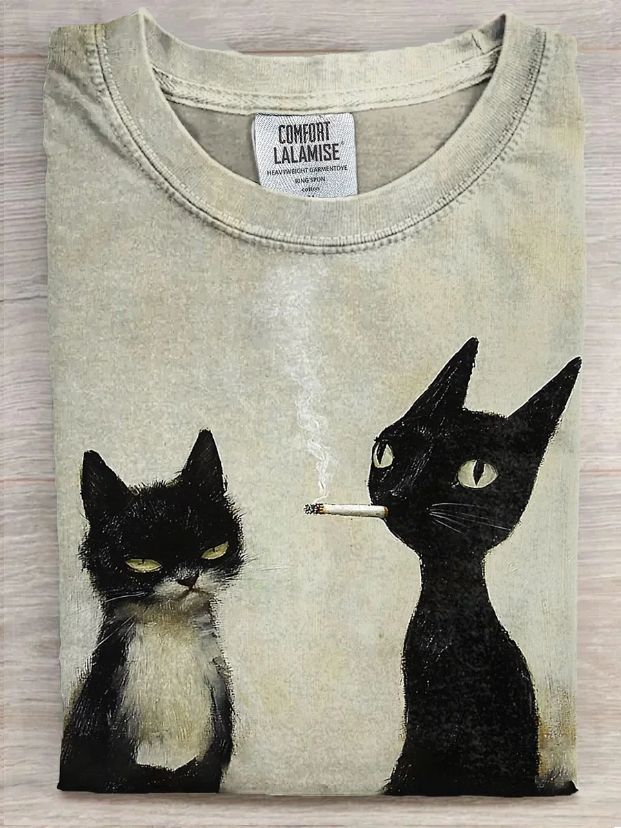 Eagerlys  Funny Cats With Bad Attitudes Art Print T-shirt Eagerlys