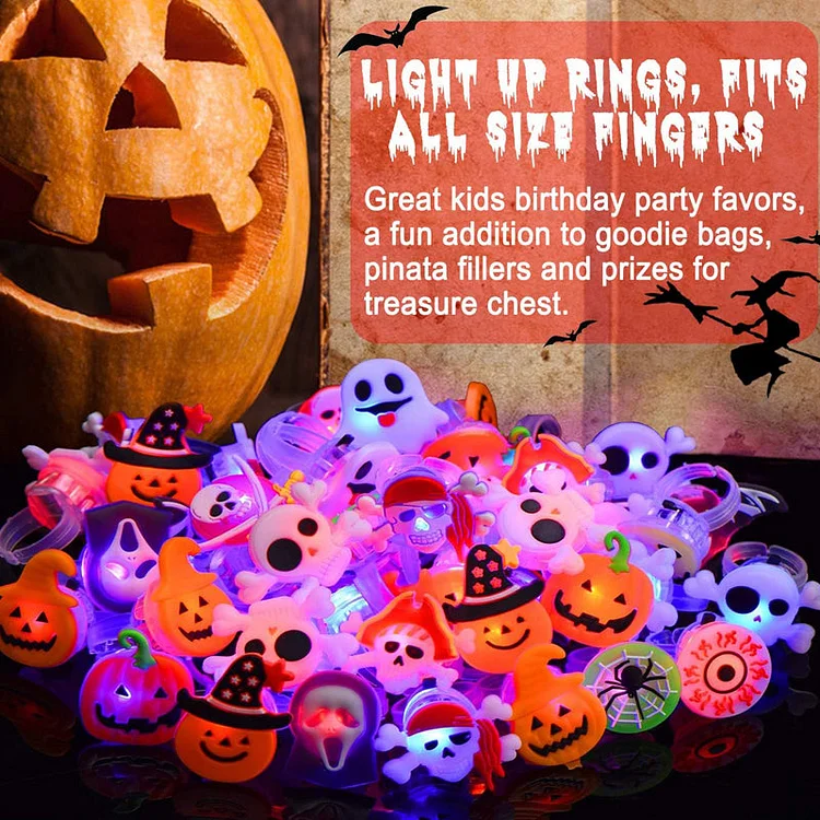 🔥🔥(Ein Set mit 50 Stück)🎃 Halloween🎅 Weihnachts-LED-Lichtring