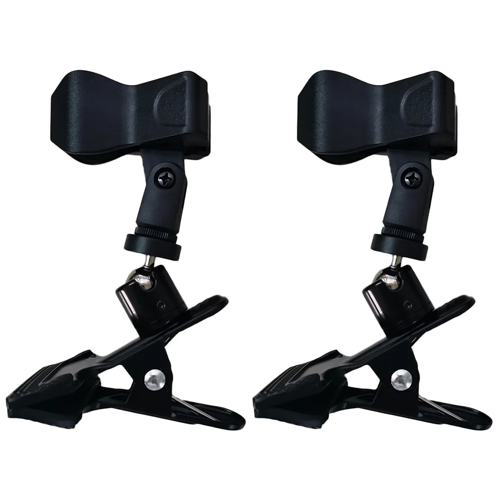 1 Pair Cross Stitch Clip Clamp 360 Rotation Clip-On Desk Stand for Camera Tripod