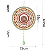 >Upgrade Size<DIY Diamond Painting Double-sided Rotatable Mandala Hanging Wind Chime Suncatcher Hanging Kit