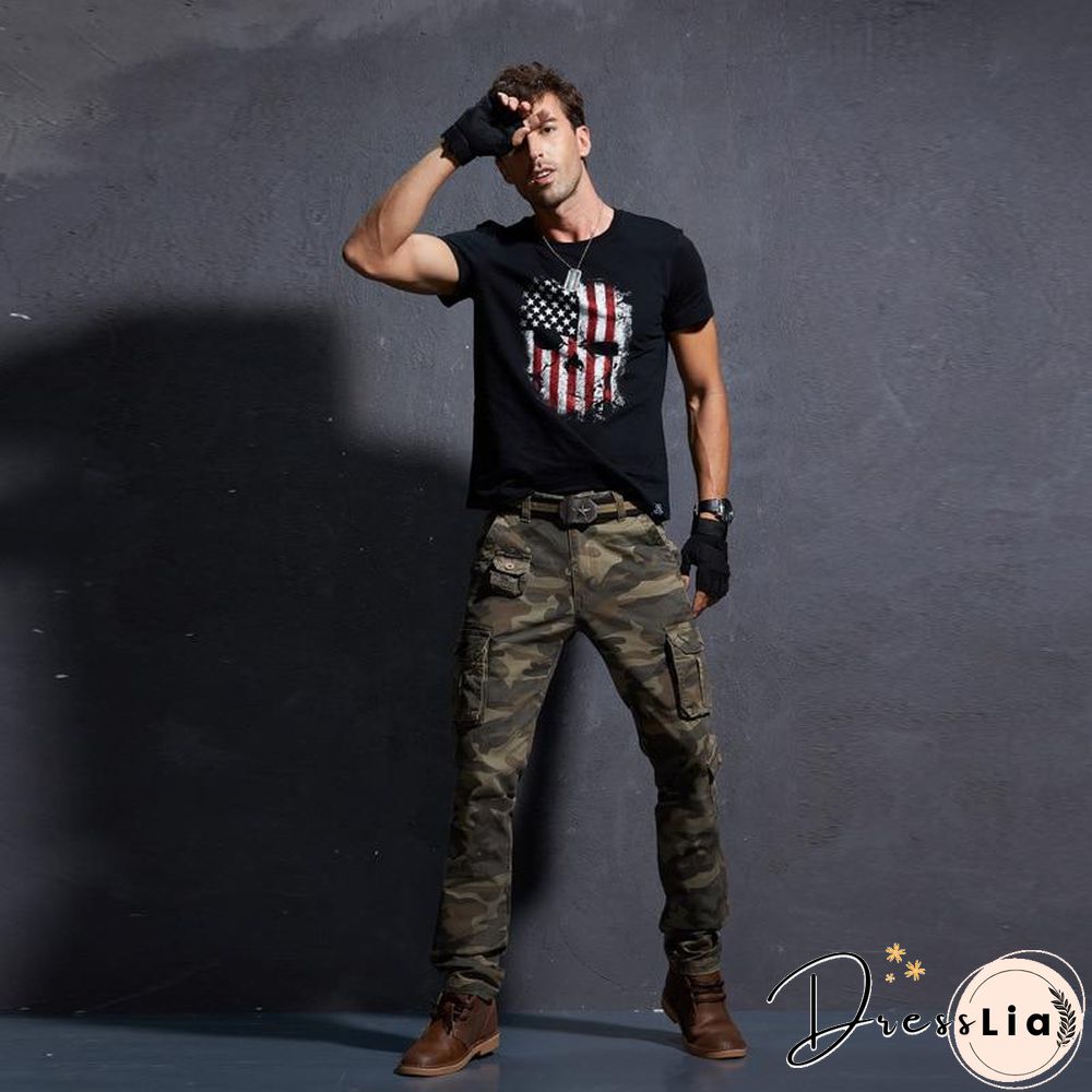 Men Casual Pants Military Tactical Pantalon Camouflage Homme Slim Fit Cargo Pants Homber Modis Black Uomo Trousers