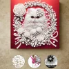(Pre-Framed)Diamond Painting-DIY Crystal Rhinestone Cute Cat(25x25cm)