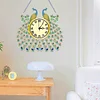 DIY Diamond Painting Special Shaped Art Clock Kits(Peacock)