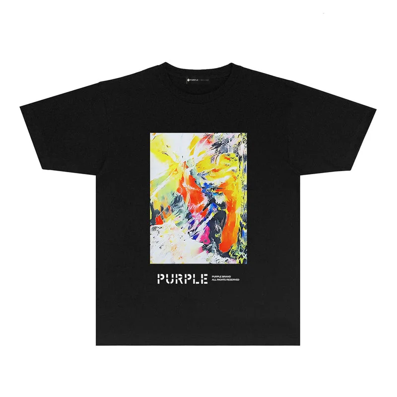 Purple 2023 new fashion T-shirt short sleeves