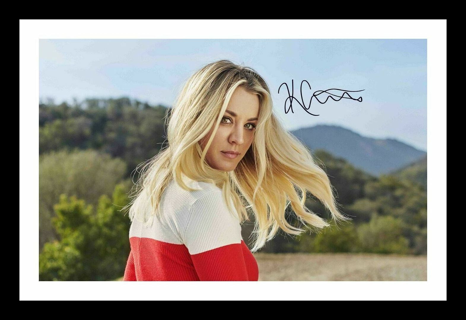 Kaley Cuoco Autograph Signed & Framed Photo Poster painting 5