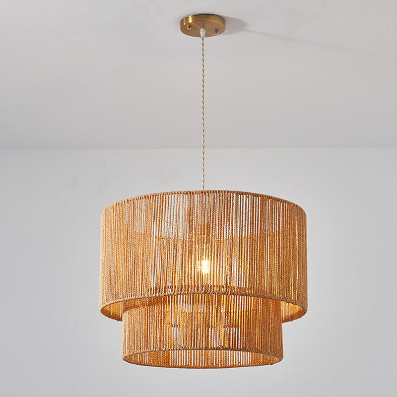 Modern Weave Rope Fixture Retro Pendant Light