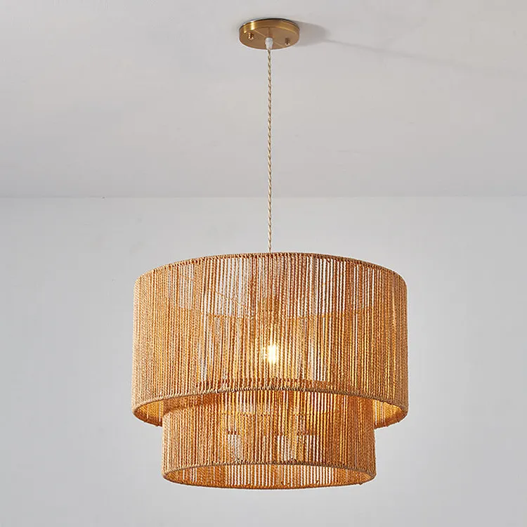 Modern Weave Rope Fixture Retro Pendant Light