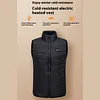 28 Heating Zone Smart Electric Heated Vest USB/DC Stand Collar Thermal Waistcoat