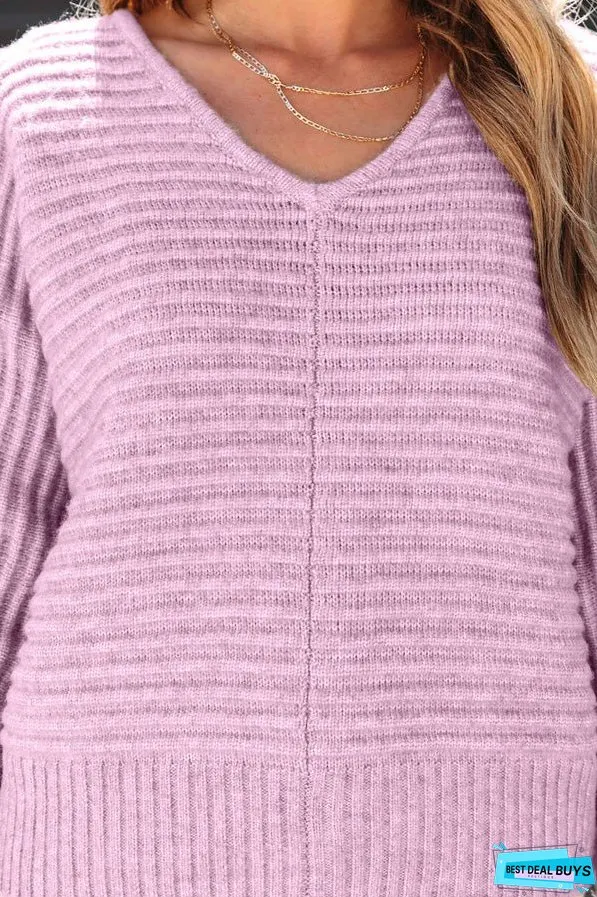 V-neck pullover casual commuting long-sleeved sweater sweater