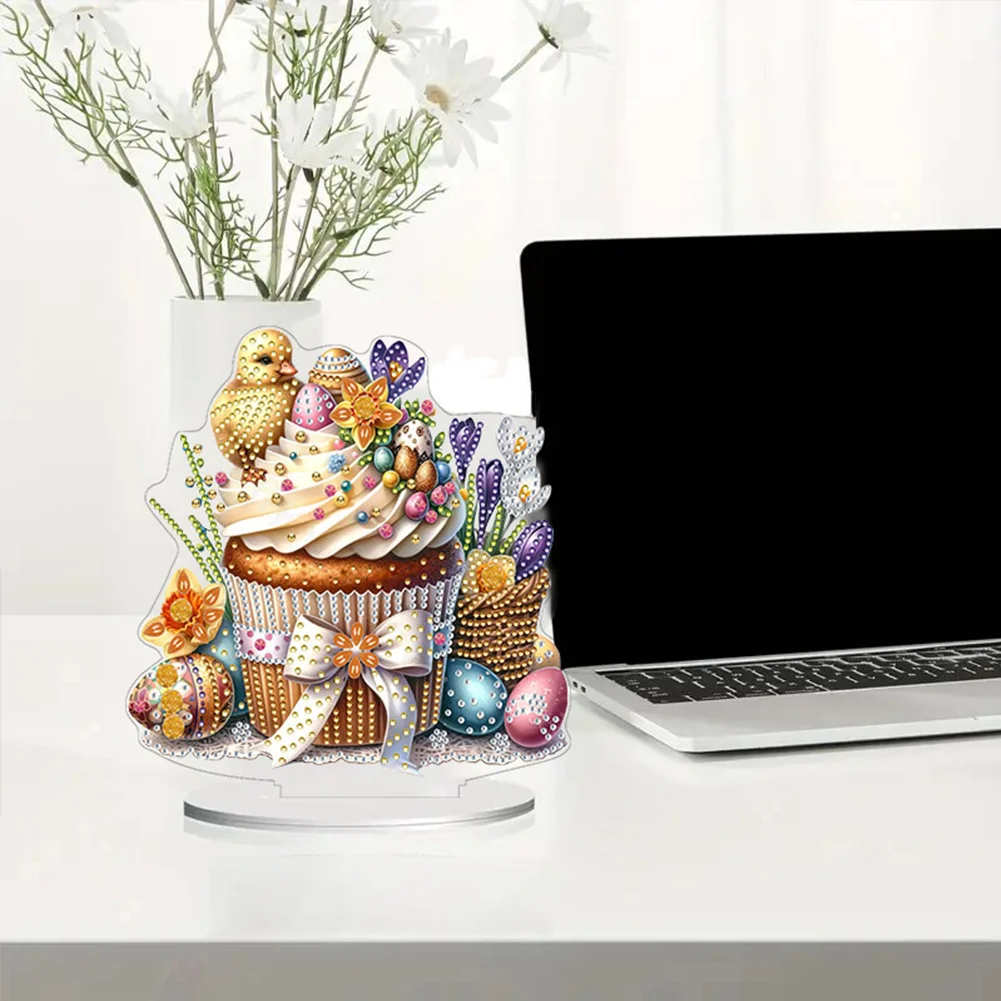 DIY Easter Cake Special Shaped Acrylic Desktop Diamond Painting Art Office Decor