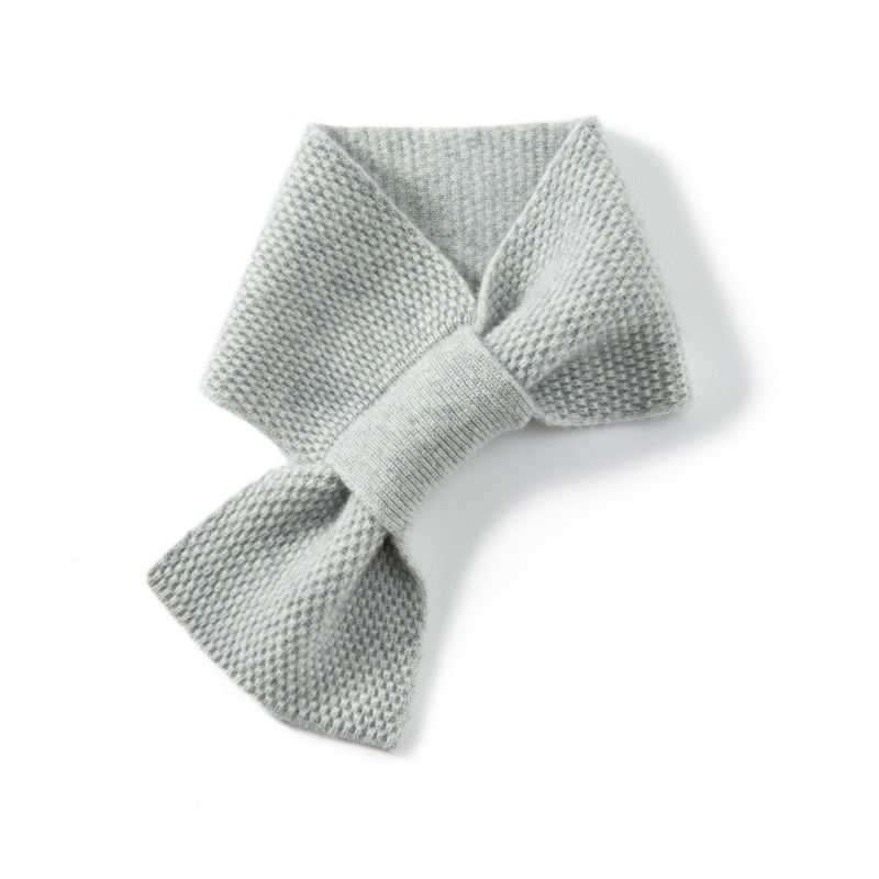 100% Cashmere Ribbed Knit Neck Scarf REAL SILK LIFE