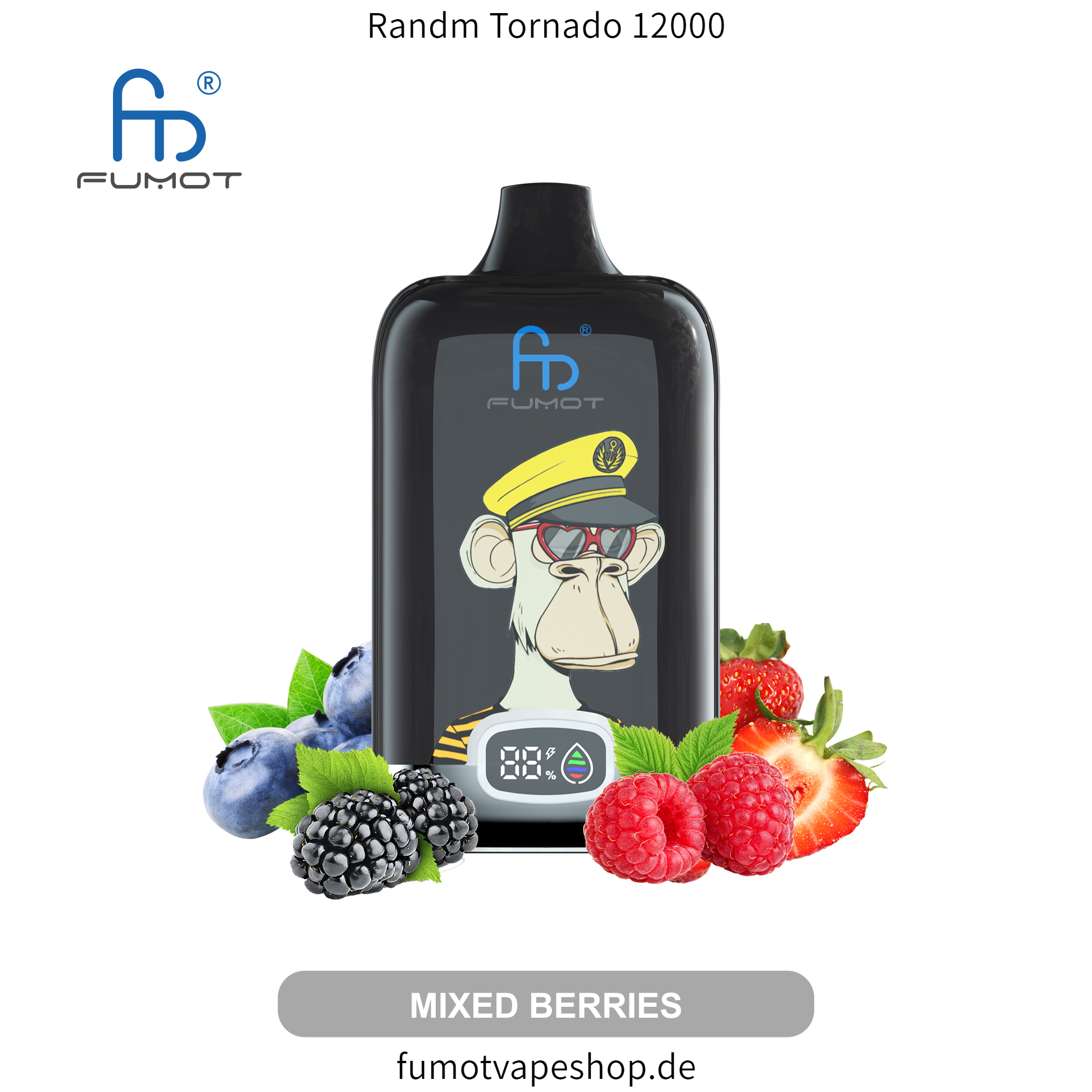 Randm Tornado 12000 Beerenmischung  fumotvapeshop