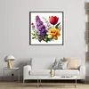 Lilac And Tulip-Partial 11CT Stamped Cross Stitch Bead Embroidery 36*36cm/14.17*14.17in tapestrymarket