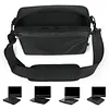 For 9.5-10.5 Inch DVD Players Double Zippered Storage Case with 2 Pockets Nylon Crossbody Protective Bag Adjustable Strap Shockproof Storage Organizer DVD Players Accessories