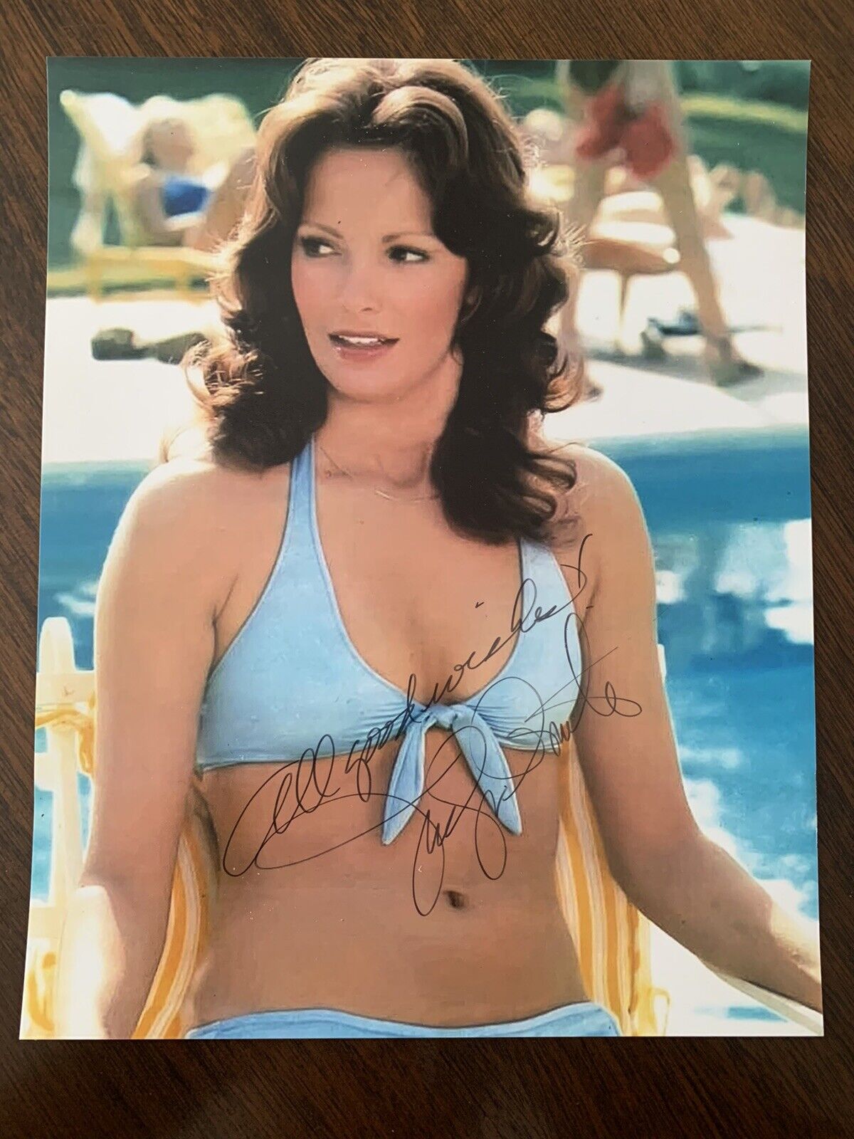 JACLYN SMITH Signed 8x10 Photo Poster painting SEXY CHARLIE'S ANGELS Autographed