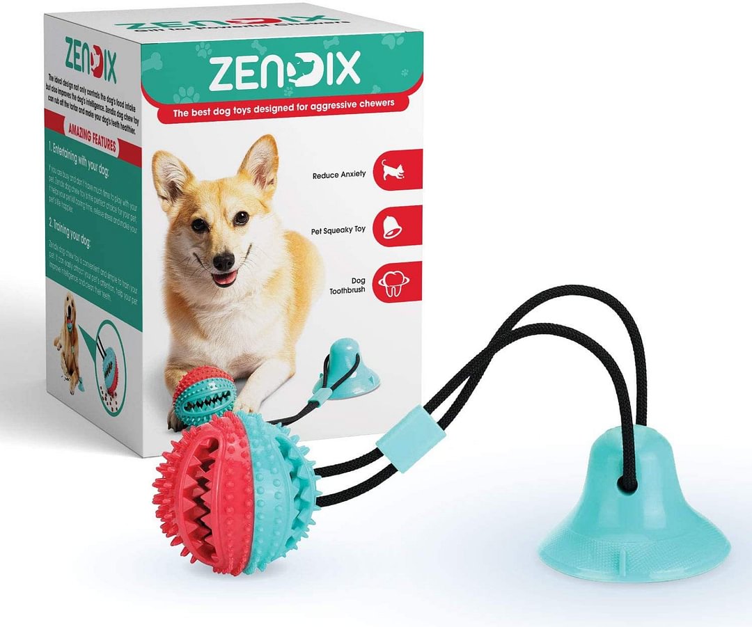 Toothbrush Suction Cup Dog Chew Toy