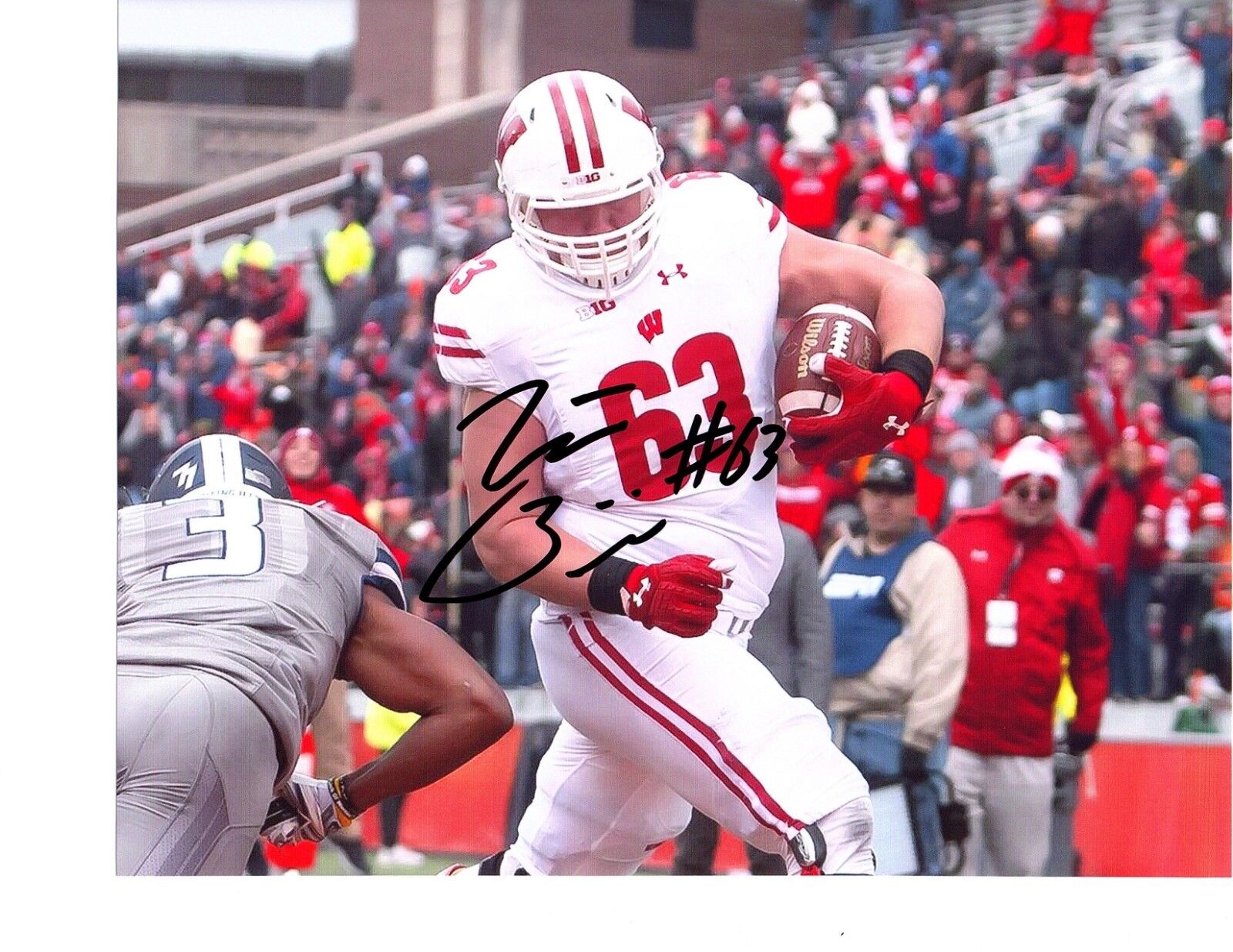 Michael Deiter Wisconsin Badgers signed autographed 8x10 football Photo Poster painting f