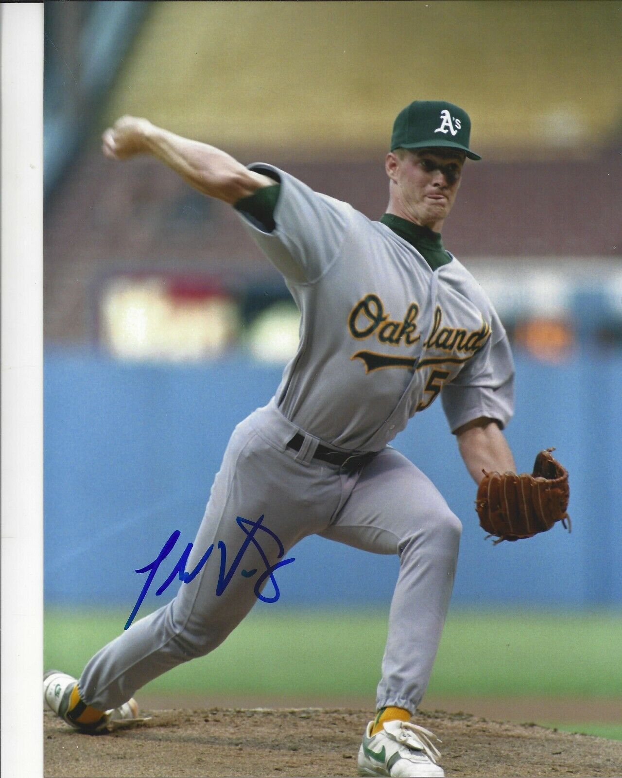 Todd Von Poppel Autographed 8x10 Oakland A's In Person S005