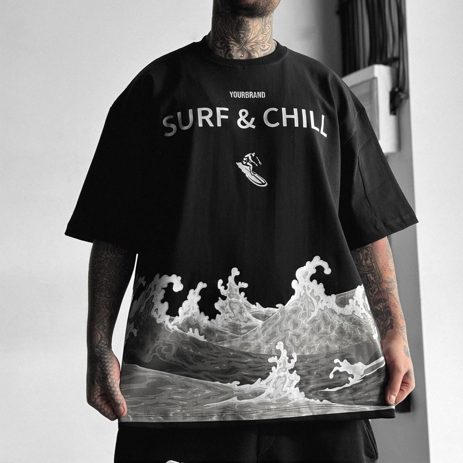 Casual Men's Surf T-Shirt / TECHWEAR CLUB / Techwear